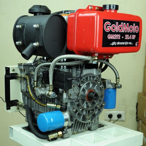 GoldMoto GM292F-G1 Dizel Motor 22.4 Hp Marşlı Krank Mili Konik Uzun