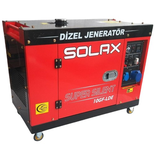 Solax 10GF-LDE 8,75 kVa Marşlı Kabinli Monofaze Dizel Jeneratör
