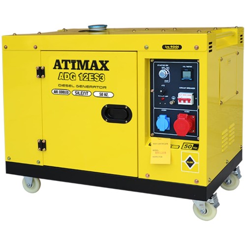 Atimax ADG 12 ES3 Trifaze 10 kVa Dizel Kabinli Marşlı Jeneratör